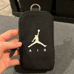 black Jordan keychain pouch